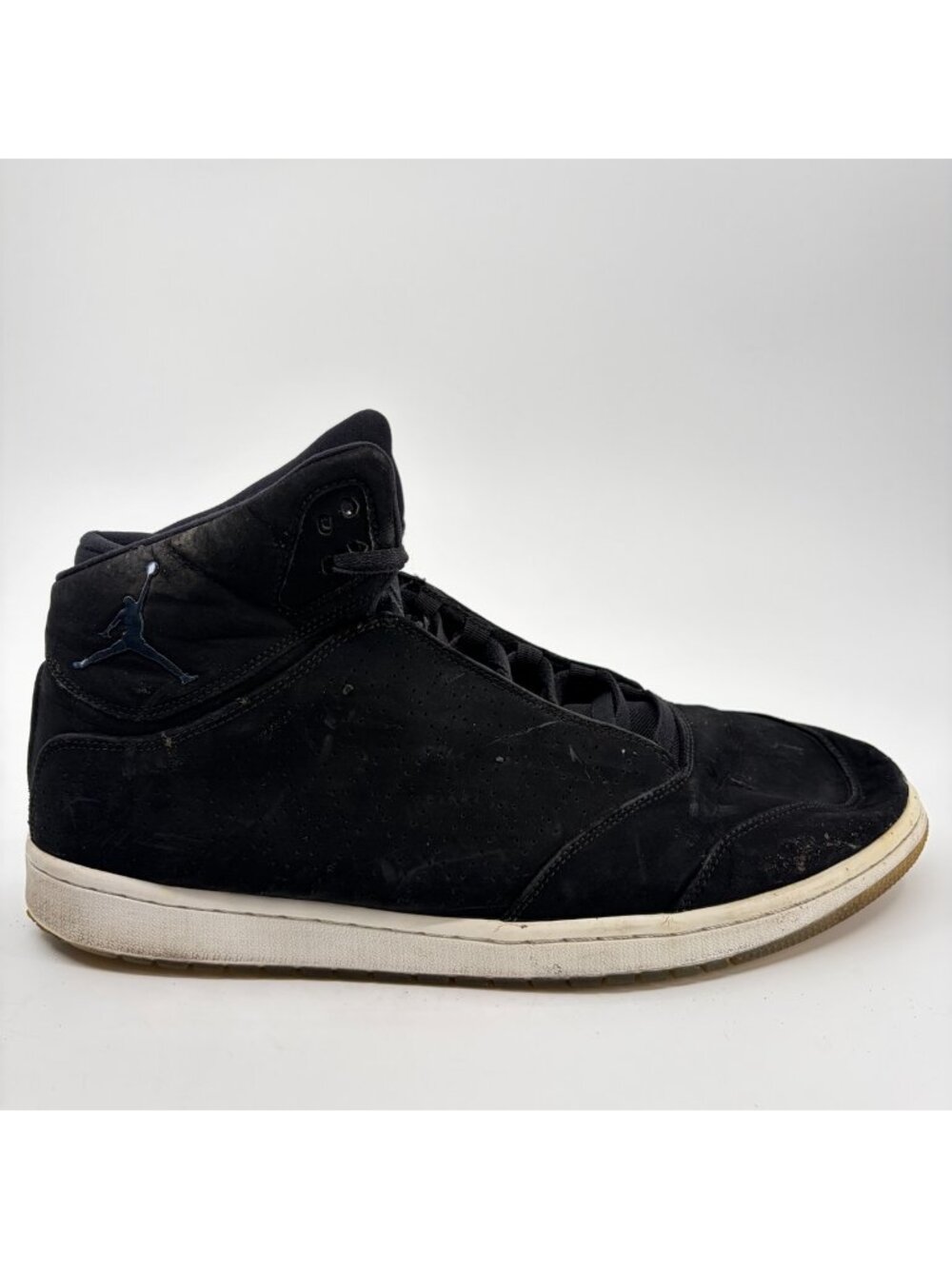 Nike Air Jordan 1 Flight 5 Mens Size 14 Black White Basketball Shoes Sneakers